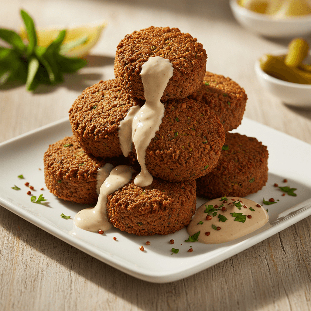 Knusprige Falafel mit Tahini-Sauce