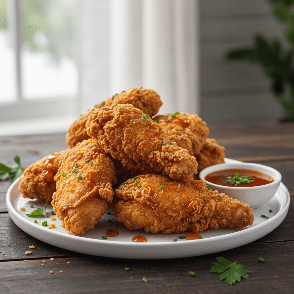 Knuspriges Hähnchen frittiert