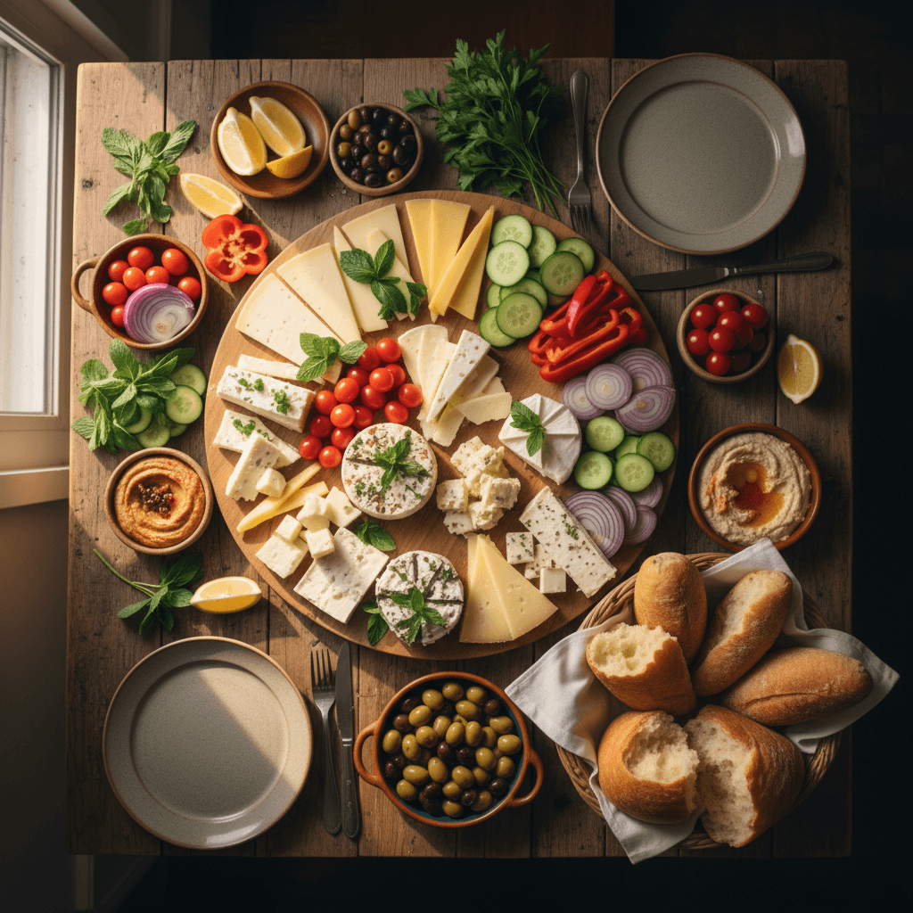 Käse & Gemüse Platte
