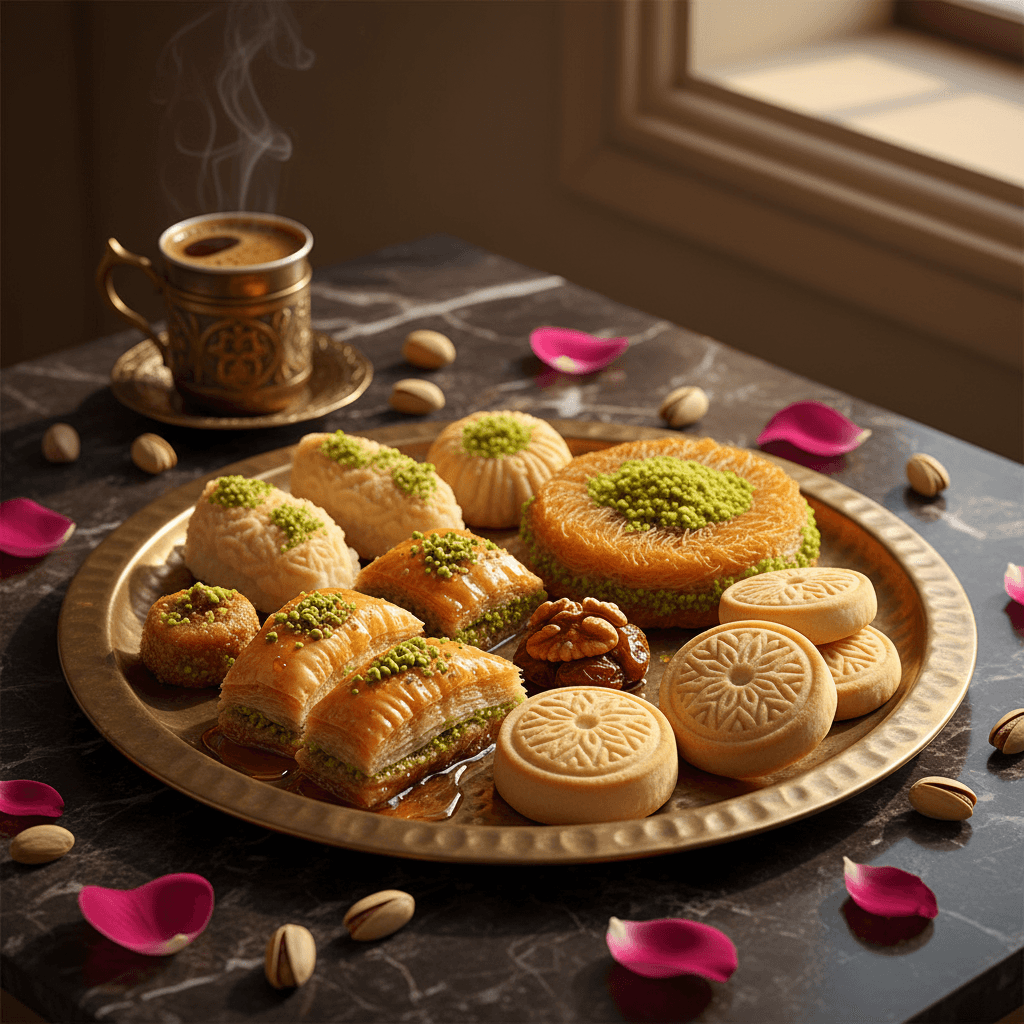 Orientalische Süßspeisen und Baklava-Auswahl
